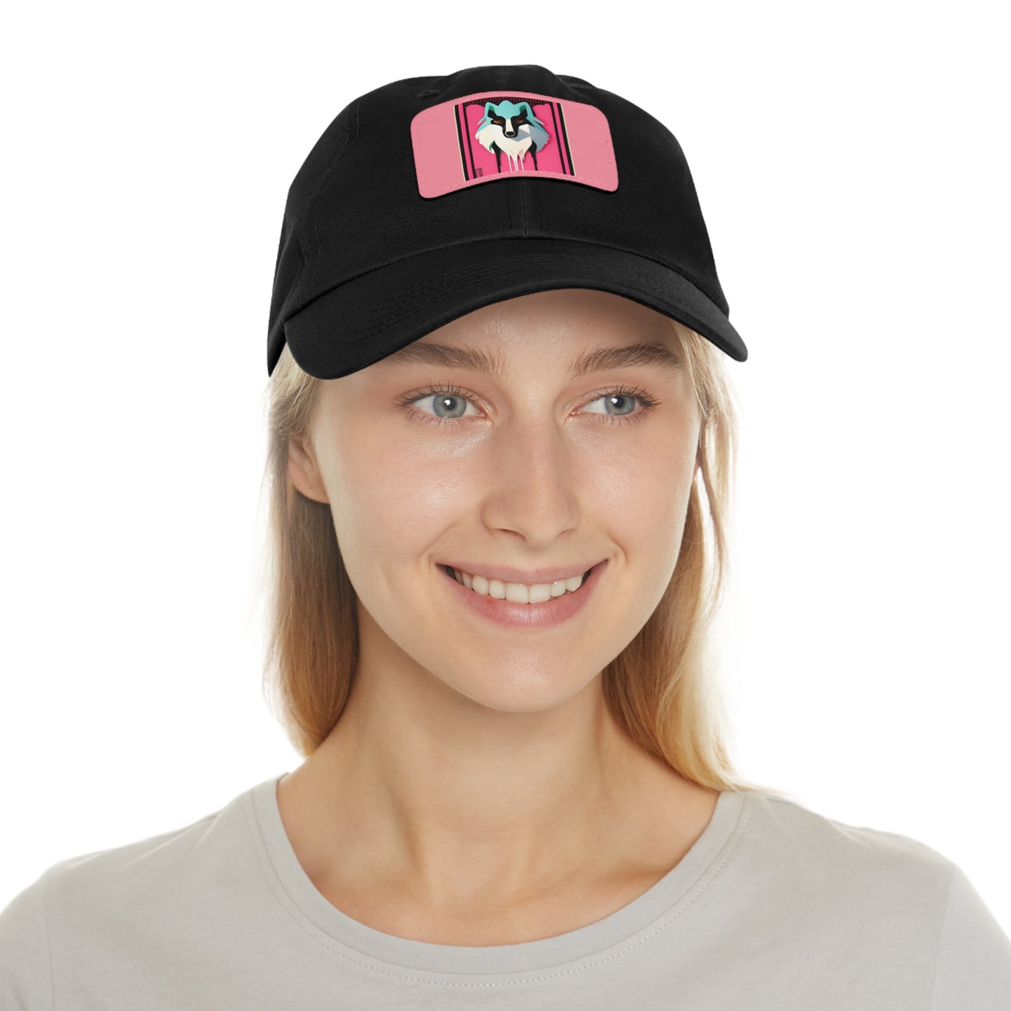 Urban Wolf Dad Hat with Leather Patch