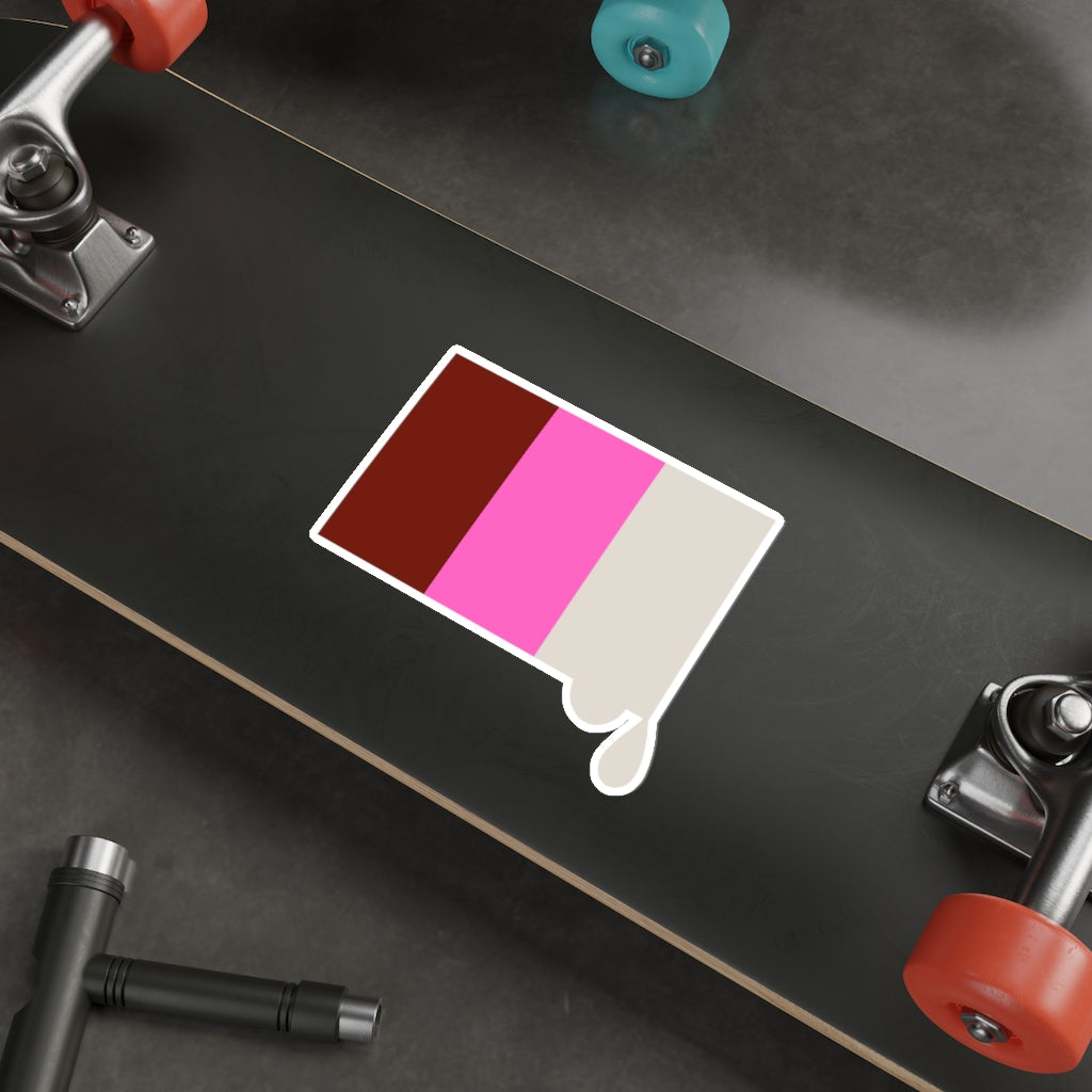 Tri Color Logo Drip Die-Cut Stickers