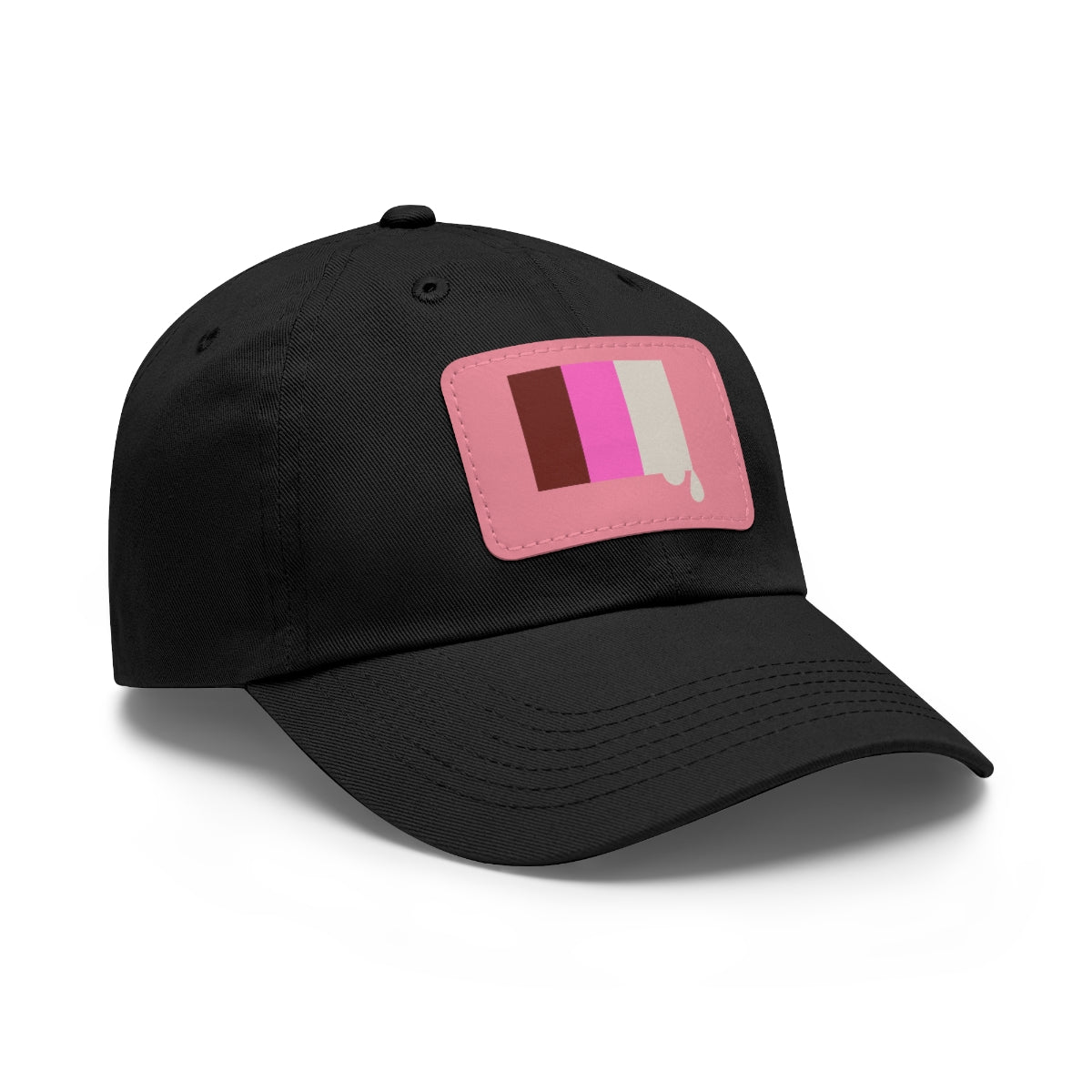Neopolitan Drip Dad Hat with Leather Patch