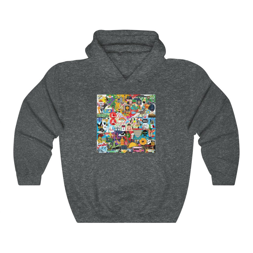 ND City Series L.A. Mural/Collage Unisex Heavy Blend™ Hooded Sweatshirt