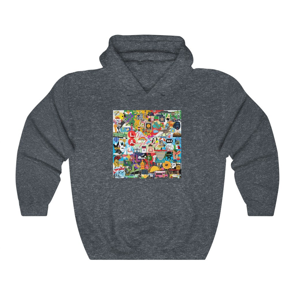 ND City Series L.A. Mural/Collage Unisex Heavy Blend™ Hooded Sweatshirt