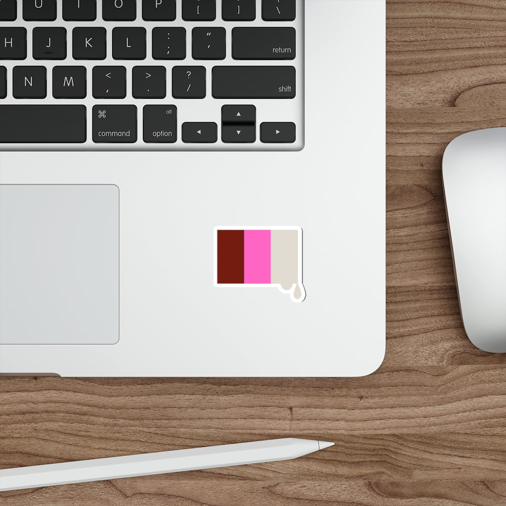 Tri Color Logo Drip Die-Cut Stickers