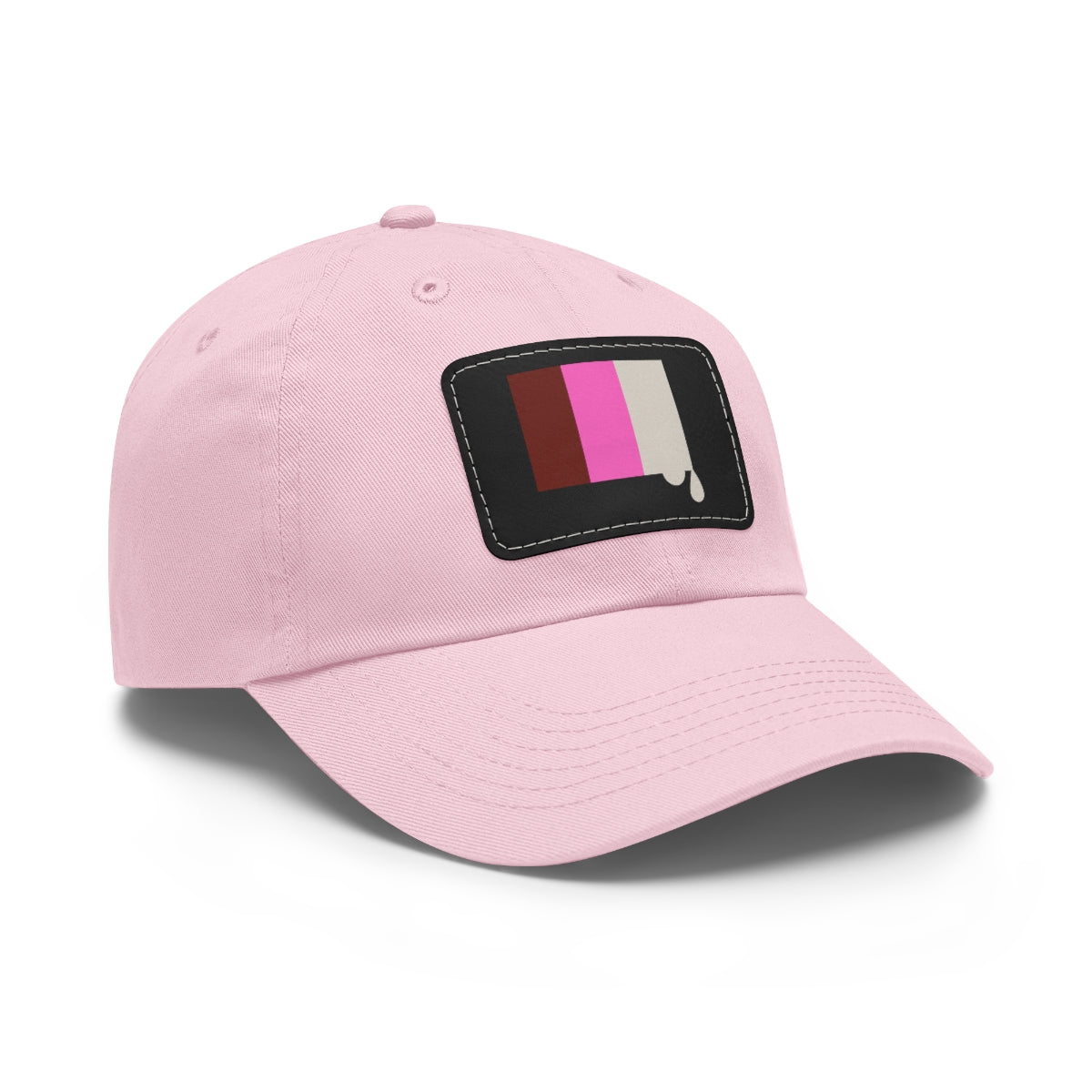 Neopolitan Drip Dad Hat with Leather Patch