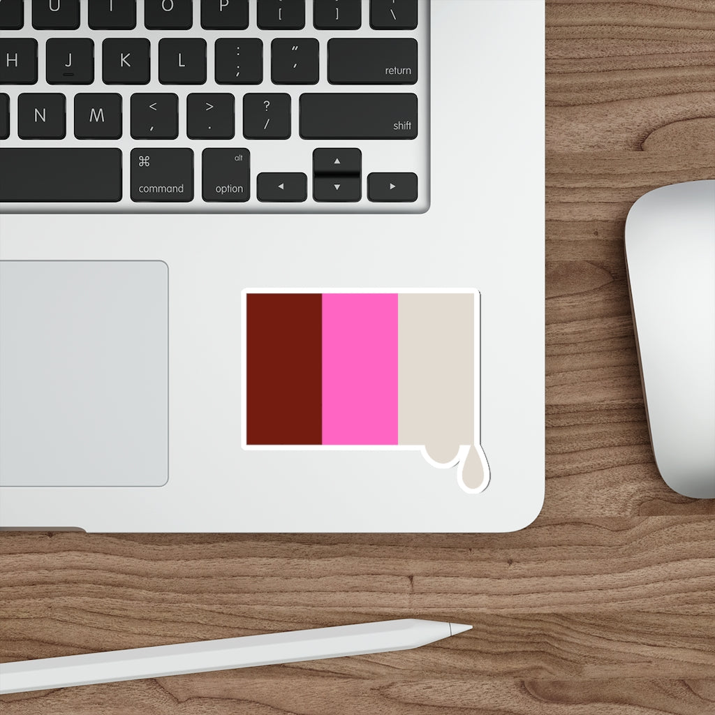 Tri Color Logo Drip Die-Cut Stickers