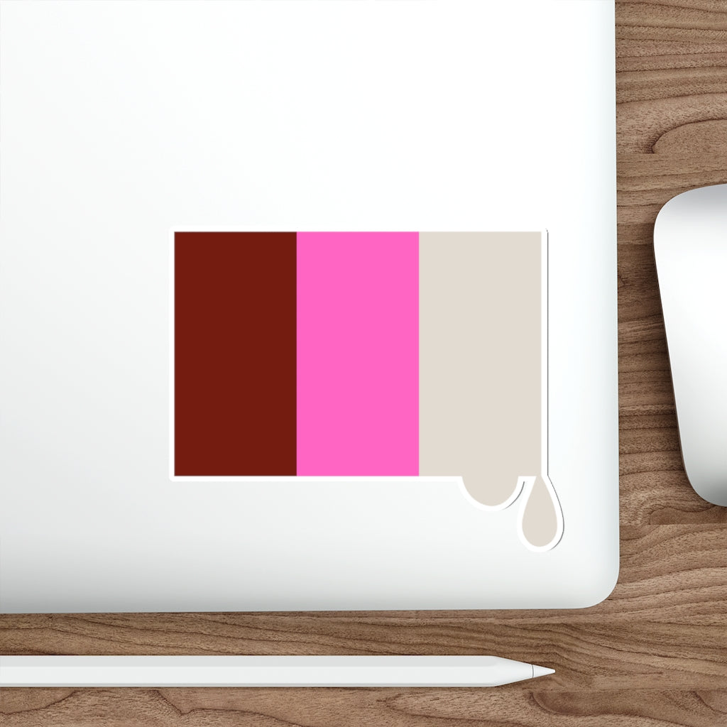 Tri Color Logo Drip Die-Cut Stickers