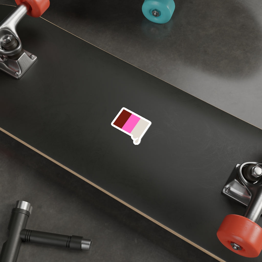 Tri Color Logo Drip Die-Cut Stickers