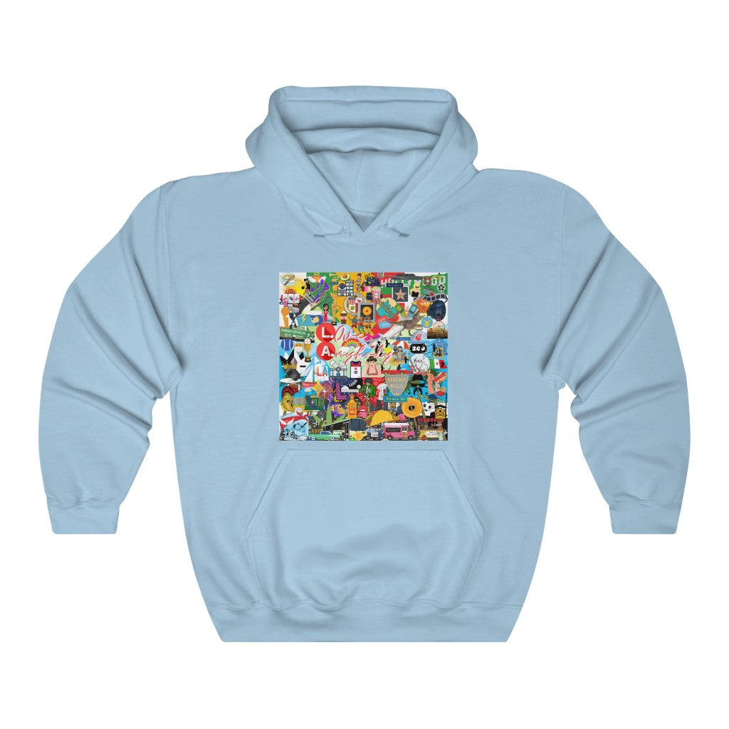 ND City Series L.A. Mural/Collage Unisex Heavy Blend™ Hooded Sweatshirt