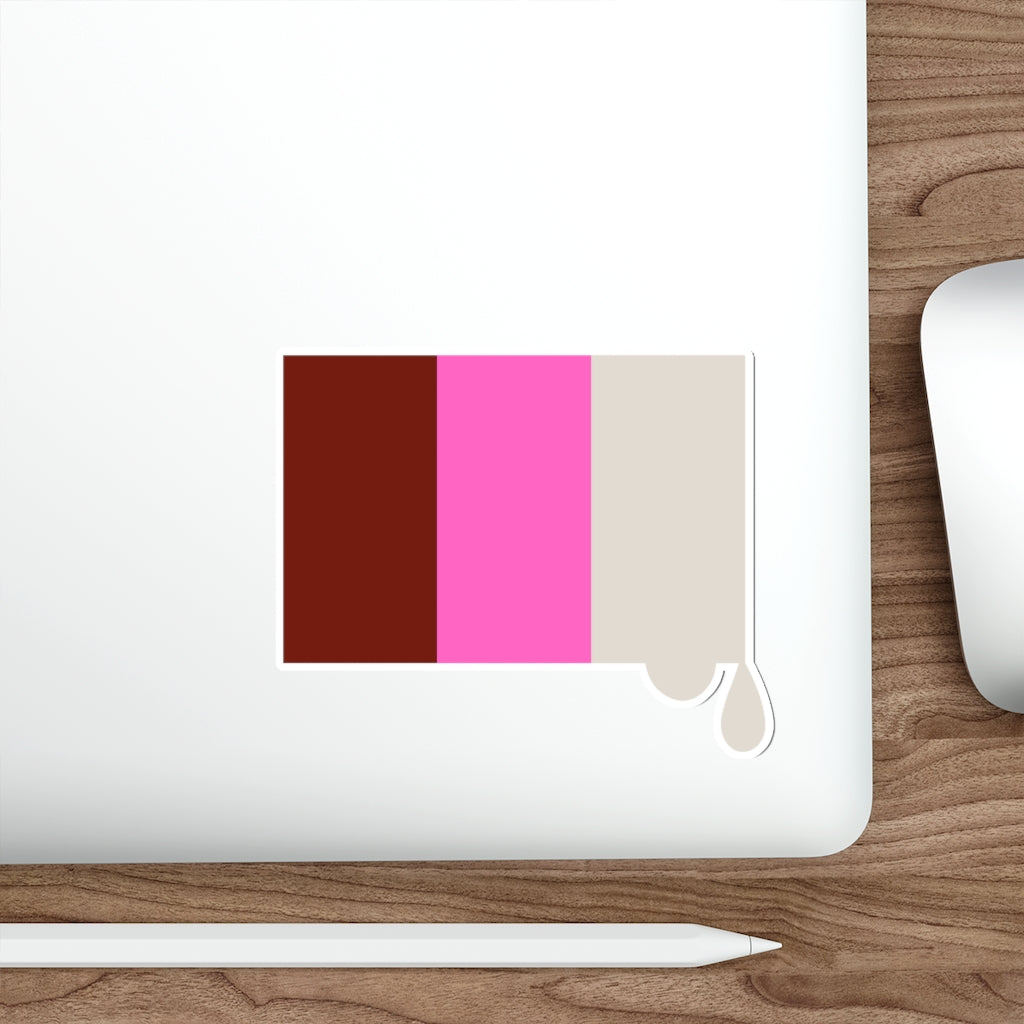Tri Color Logo Drip Die-Cut Stickers