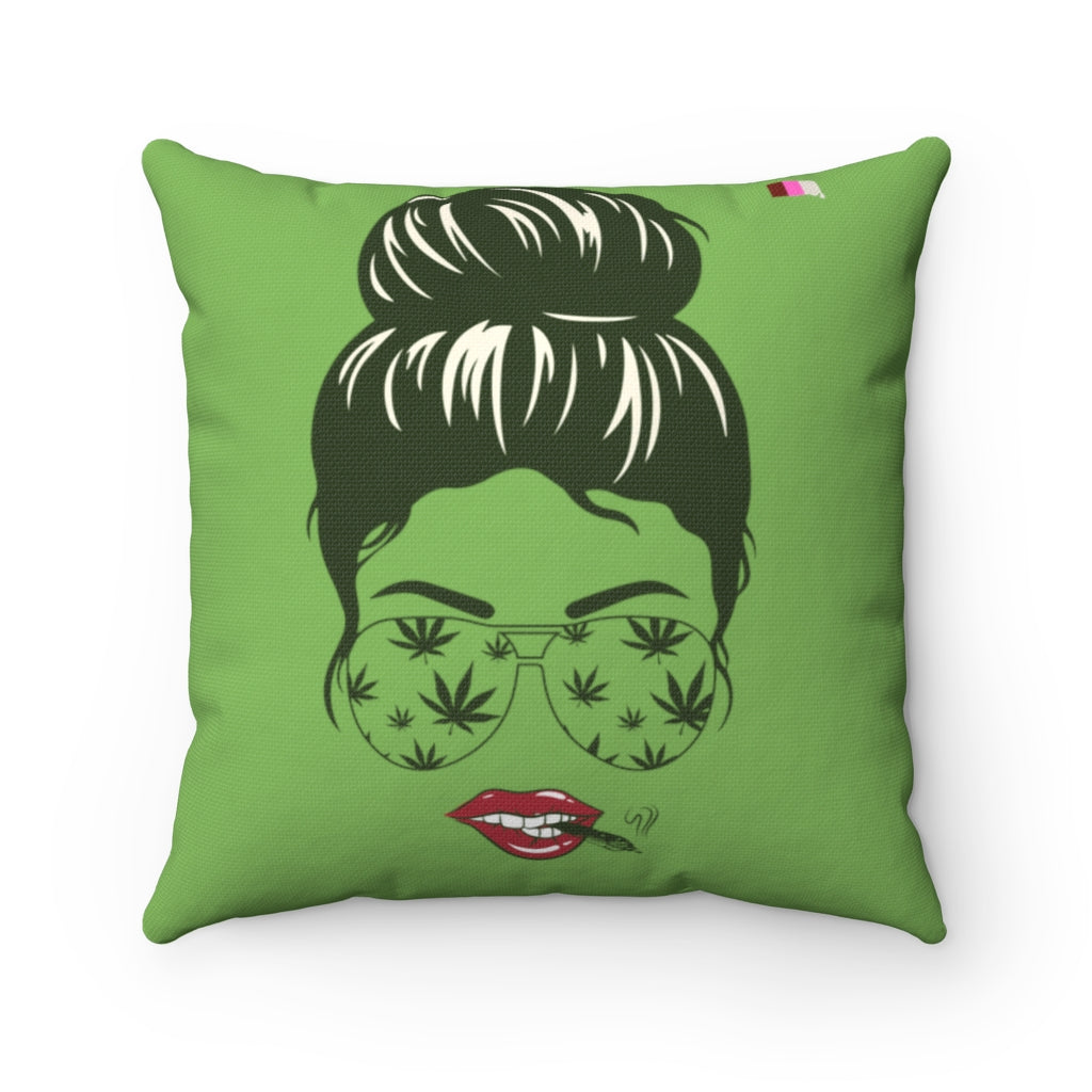 Stoner Girl Spun Polyester Square Pillow