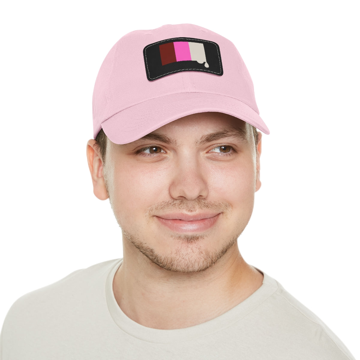 Neopolitan Drip Dad Hat with Leather Patch