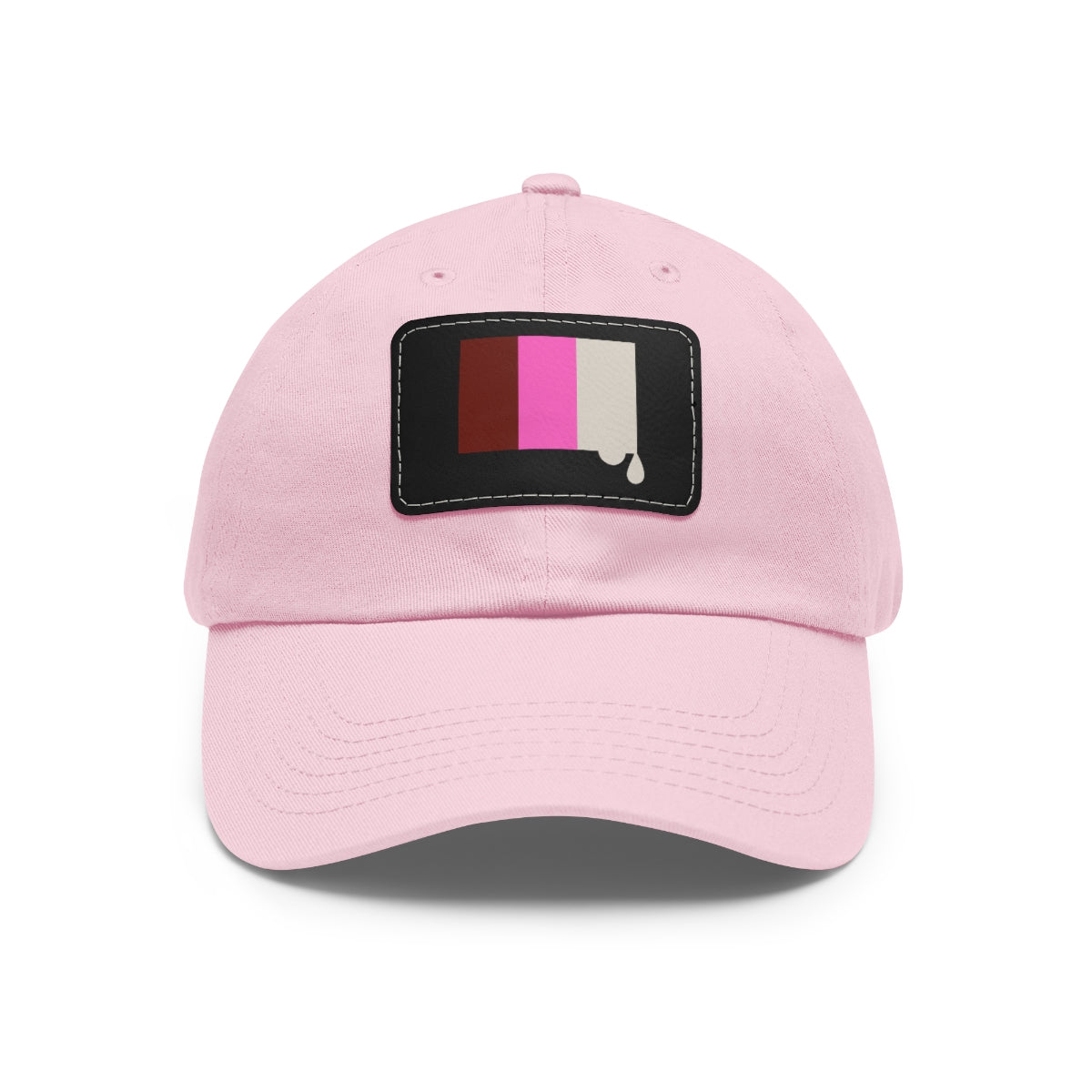 Neopolitan Drip Dad Hat with Leather Patch