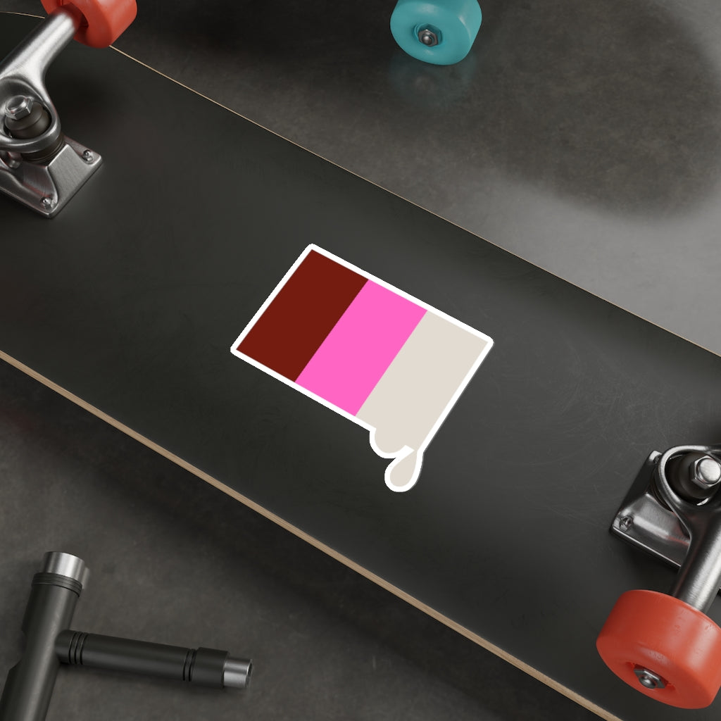 Tri Color Logo Drip Die-Cut Stickers