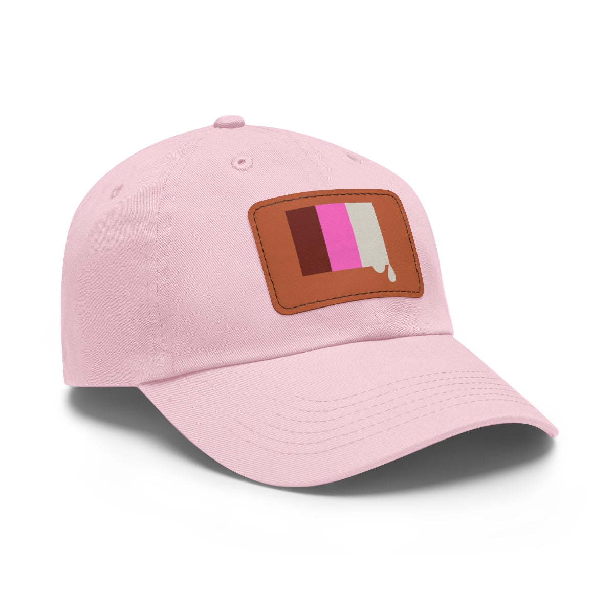 Neopolitan Drip Dad Hat with Leather Patch