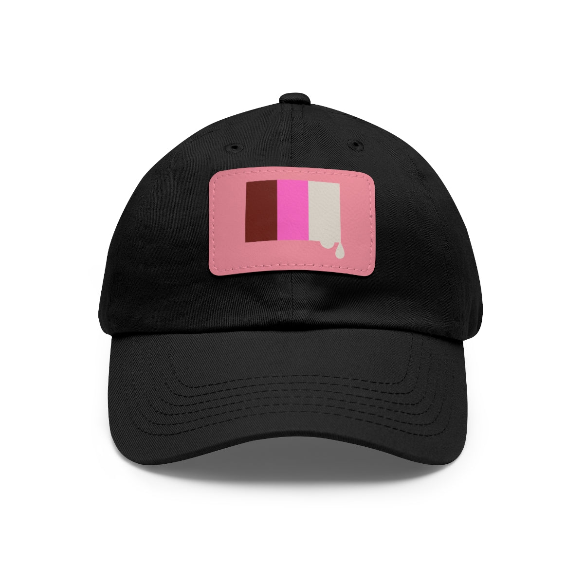 Neopolitan Drip Dad Hat with Leather Patch